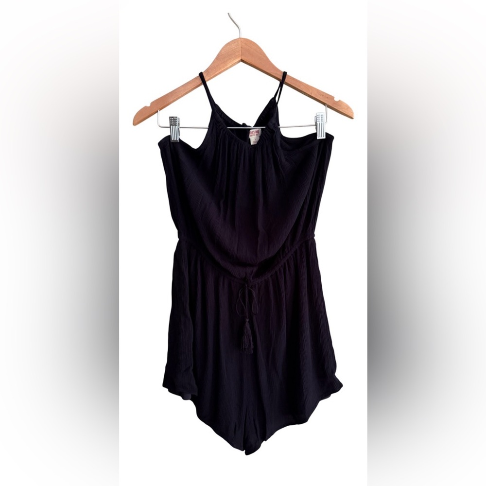 Mossimo Supply Co. Black Sleeveless BoHo Rayon Romper